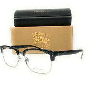 Burberry Men's Matte Black Square Eyeglasses!